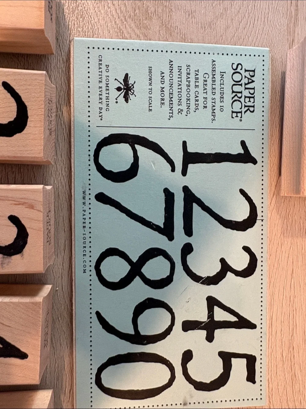 Paper Source Wooden Number Stamps with Black Numerals